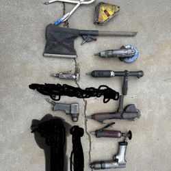 Miscellaneous air tools from body shop,  snap on, blue point