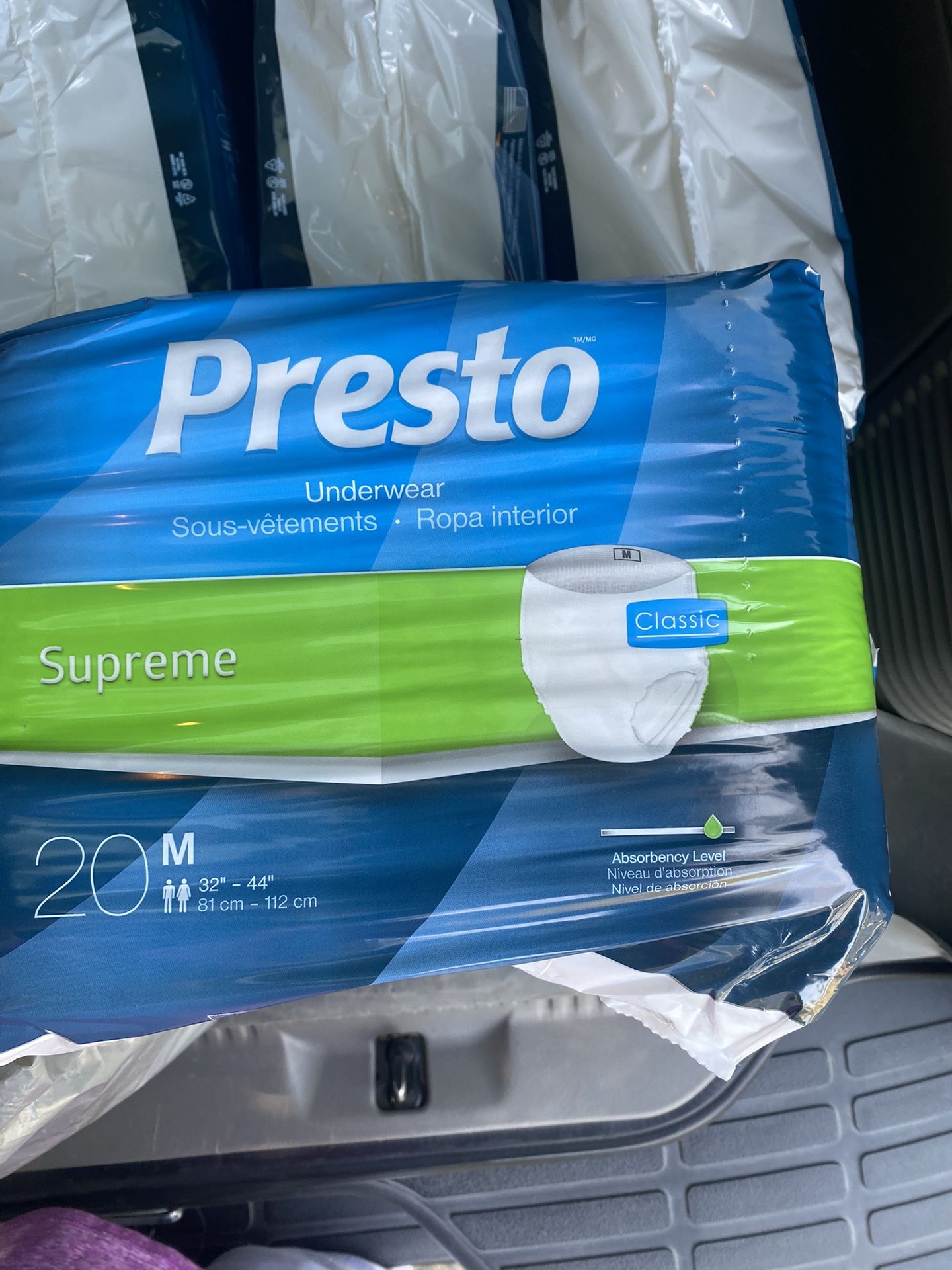 Under Wear 14 Packs $5Each And 4 Bottles Wash $8 Each