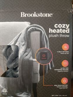 Brookstone Cozy Heated Plush Throw