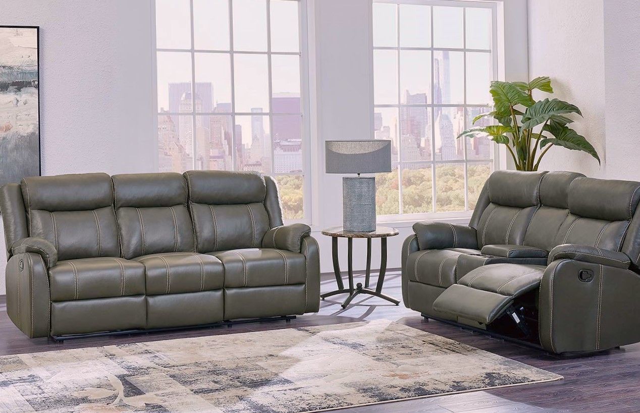 Sofa Couch with Double Recliner