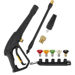 Replacement Spray Gun with Extension Wand & 5 Spray Tips & Turbo Nozzle