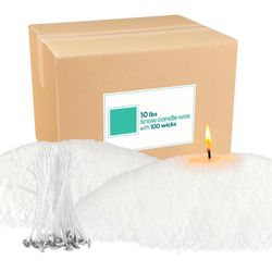 Damaged Box 10lbs Snow Candle Wax With 100 Wicks