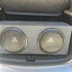 (2) 12” JL Audio W0v3 4 Ohm Subs In A Sealed Box 