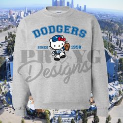 Hello Kitty Dodgers Crewneck
