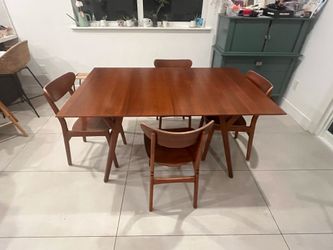 West Elm dining table and chairs