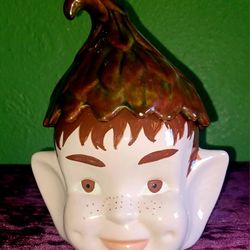 Vintage Elf Cookie Jar 