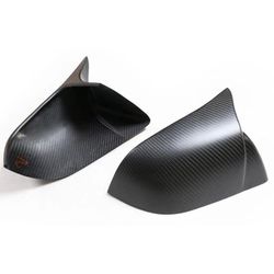 Brand New 2020-2024 Tesla Model Y Matte Real Carbon Fiber M Style Car Side Mirror Add On Cover Caps