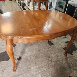 vintage table with extension 72x42x30