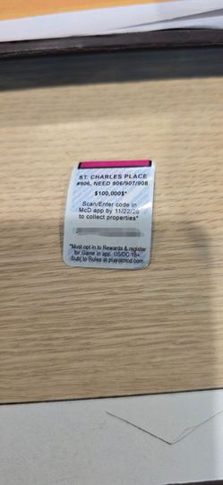 St Charles Place McDonalda monopoly
