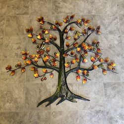 Autumn Fall Tree Metal Wall Art