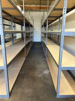 Industrial Warehouse Storage Rack Shelving 96 in W x 24 in D Shelves Delivery Available.