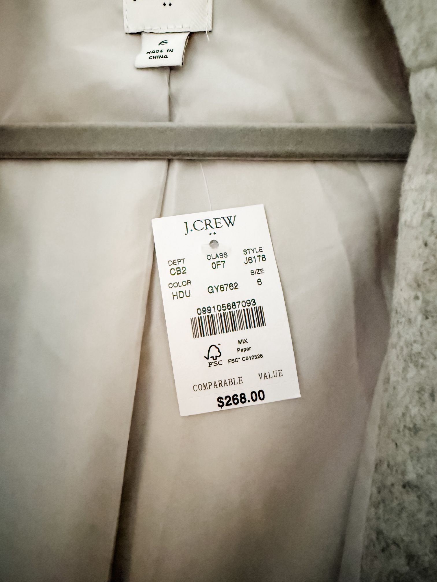 NEW WITH TAGS - JCREW Vail Parka - Size 6