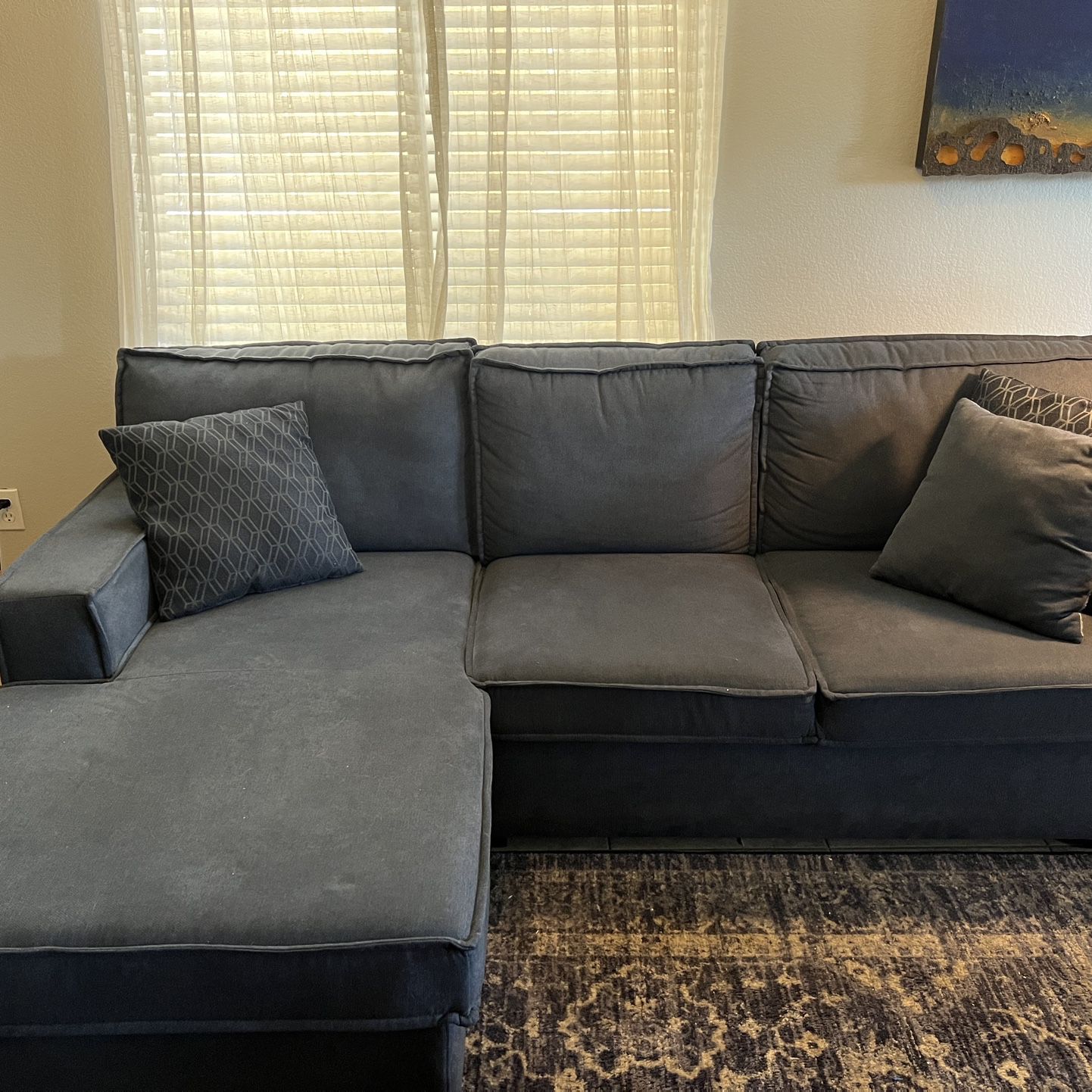Sectional Sofa With Storage And Bed.