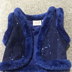 Baby girl sparkle and fur vest, jacket, dress topper, size 3M, designer brand! YES IT’s AVAILABLE! 