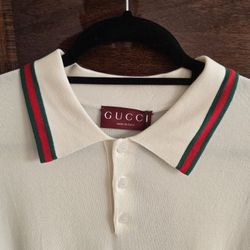 100% Authentic Gucci polo NEW Large - White