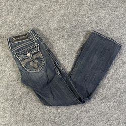 Y2K Rock Revival Denim Jeans Debbie Size 26 Womens Boot Cut