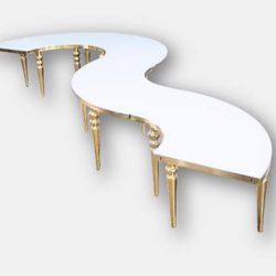 Brand New- Elegant Serpentine Dining Table
