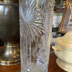 Beautiful, solid, crystal table lamp
