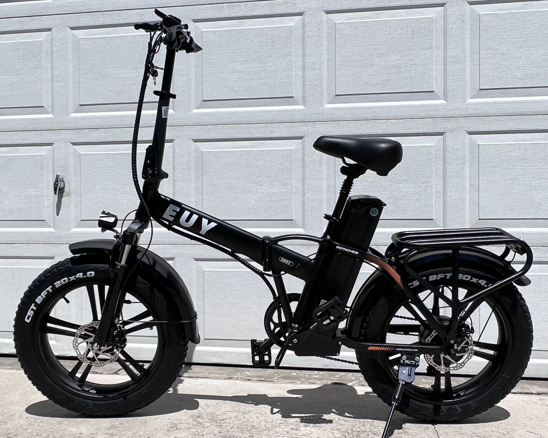 ✅BRAND NEW - 1000 Watt Folding Electric Bike Lightweight 20x3.0 Fat Tire, 20ah, 32mph, 50-80 Mile Range, Heavy Duty Rear Rack