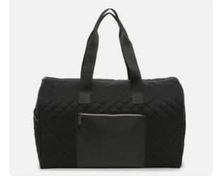 Black Weekender Large Quilted Bag 