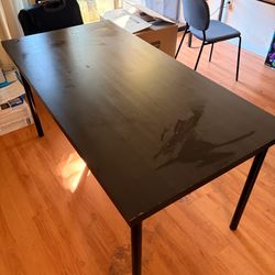 Large Desk Dining Table Black