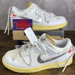 Nike Dunk Low x Off-White Lot 01 of 50 Size 9.5 DM1602-127 White Men’s Shoes OG Rare Designer Virgil Abloh