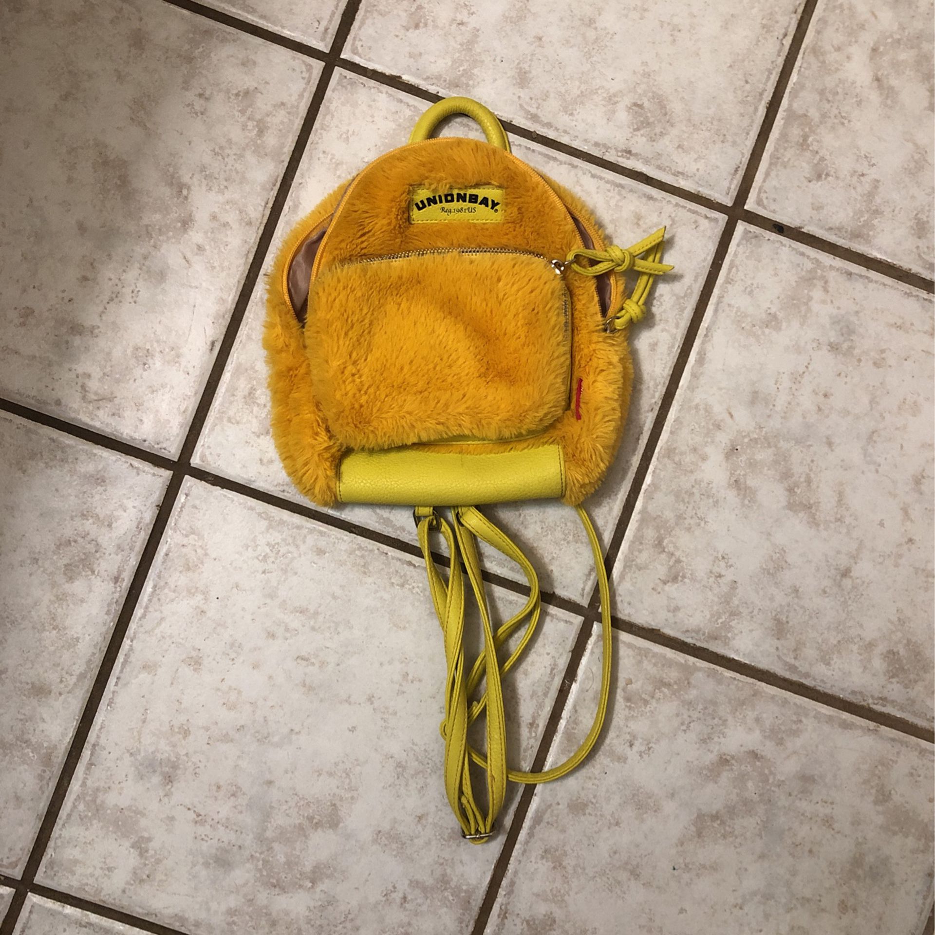 Tiny Yellow Backpack Purse