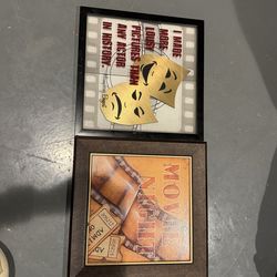 Movie themed wall decorations. 15x15
