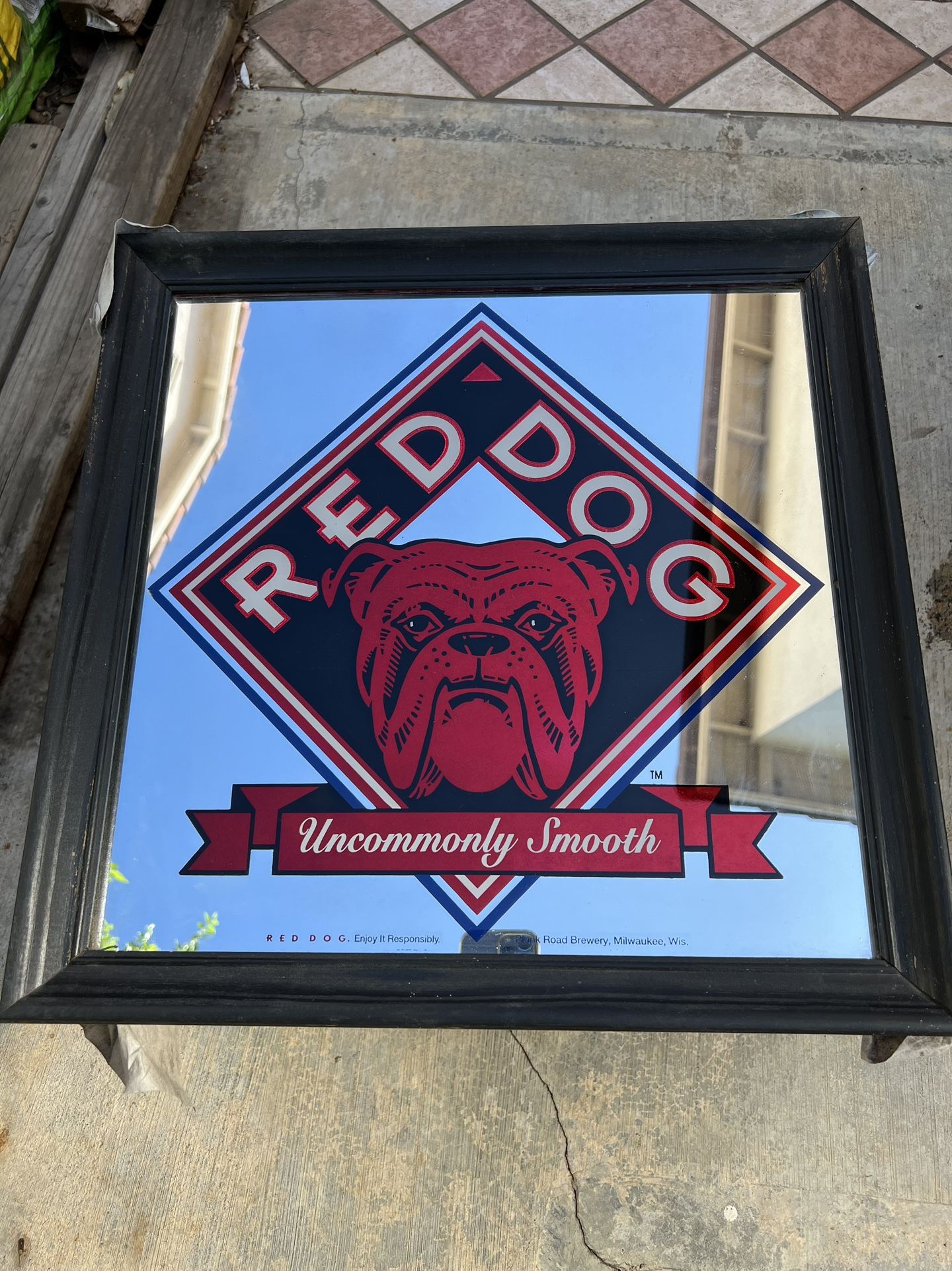 Classic Red Dog Beer Mirror