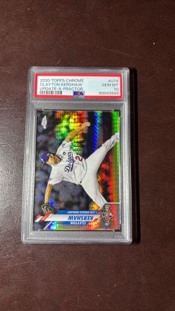 2025 Topps Chrome Clayton Kershaw SP X-Fractor/99 PSA Gem Mint 10