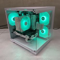 White RGB Gaming PC Computer Desktop
