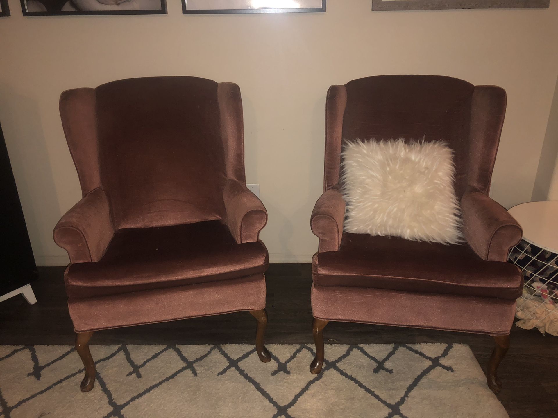 Antique wingback chairs