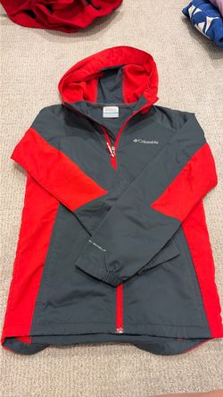 Columbia Kids Hooded Jacket Girls Size M (10/12) Red