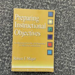 Preparing Instructional Objectives