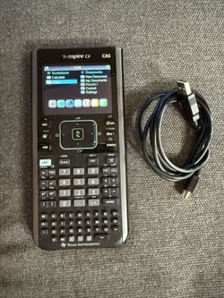 Texas Instruments TI-Nspire CX CAS Graphing Calculator w Cover & USB - Tested