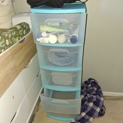 5 Drawer Plastic Bin Storage