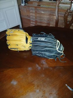 Selling 2 Wilson Baseball gloves  (Wilson  A2K D33   11.75 retail $320  & a Wilson A700 12" retail $110) $300  for both  almost new