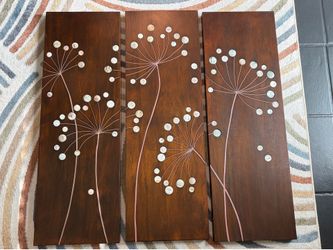 Wood Triptych Wall Decor