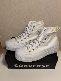 Converse Chuck Taylor All Star Lift Hi Platform White Gold Womens 5.5 568380C