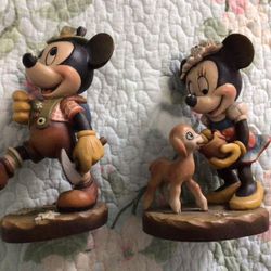 6” Anri Disney Mickey and Minnie Mouse Set