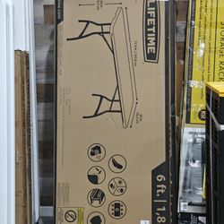 Lifetime 6ft Black Commercial Grade Stacking Folding Table