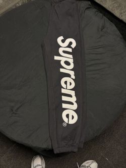 Black Supreme Sweatpants