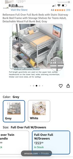 Full size bunk beds - Pick up only