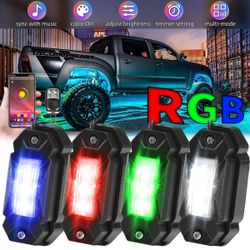 Bluetooth 4 Pods Car Color Chaging LED