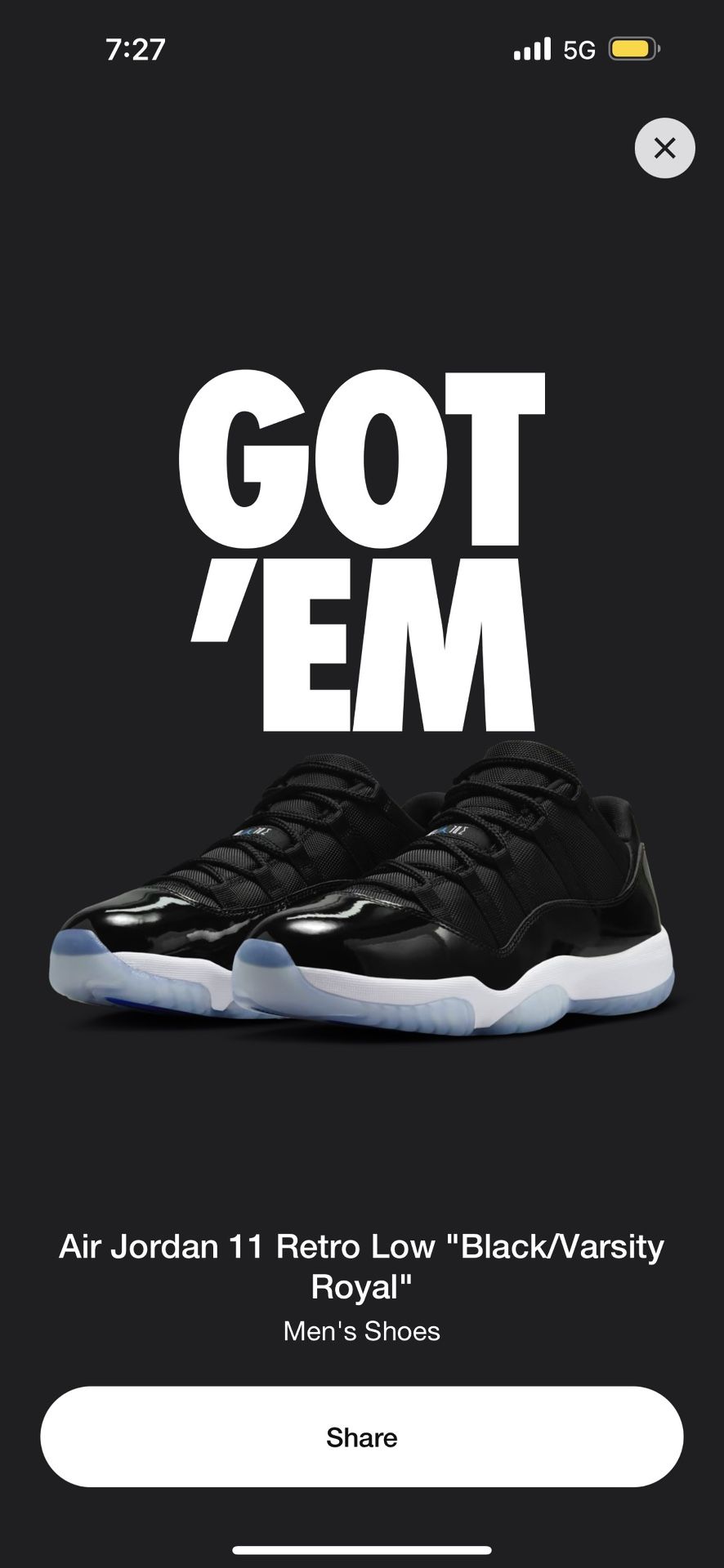 Jordan 11 Low Space Jam