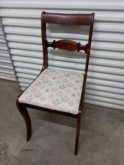 Antique Tell City Furniture Company Mahogany Wood Chair 