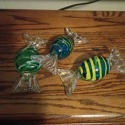 Vintage Blown Glass Candy Ornaments