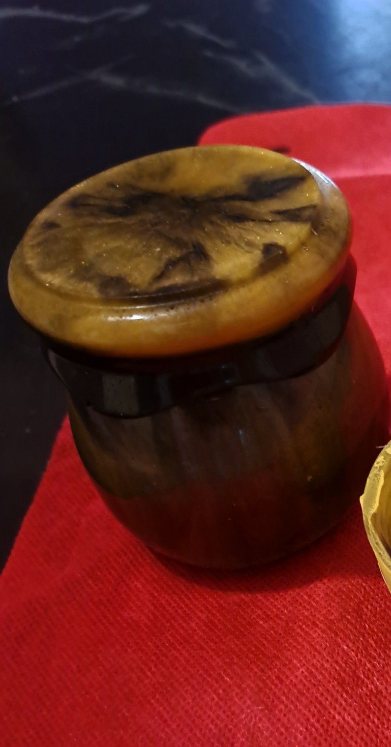 pudding Jar, Butterfly, Sm. Vases and Sm. Jewelry Container 