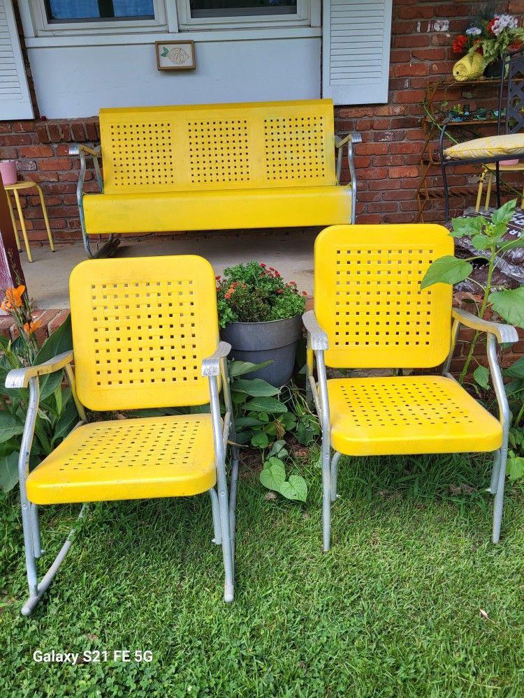 Metal GLIDER, ROCKER, and CHAiR