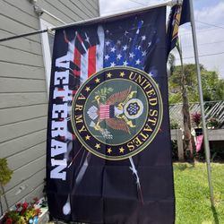 Army Veteran Flag Size 3ftx5ft 